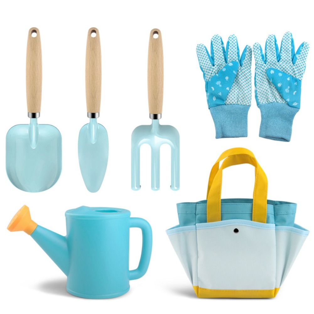 Gardening Tools Girls - ギフトに最適な、カラフルなガーデニングツールセット。シャベル、熊手、子供用植え付けツールキット、エプロン、移植用トロワ。ガーデニングを楽しむ女の子に。